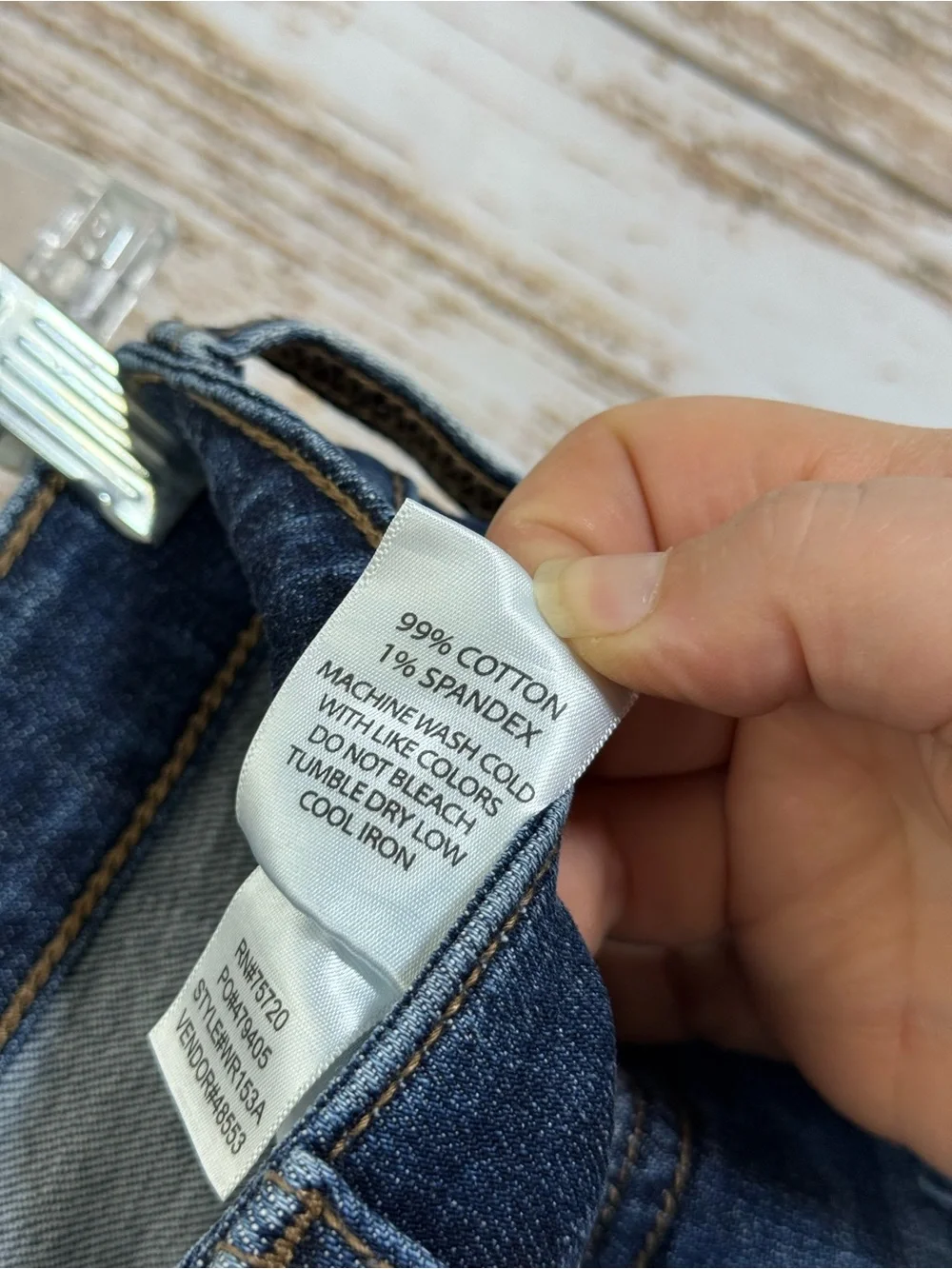 Willow & Root, The Mom Jean, Ankle Length Distressed Dark Wash Jeans. Size 26. - Picture 6 of 6